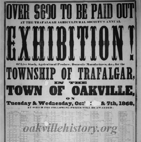 John C. Chisholm was President of the Trafalgar Agricultural Society-  1868