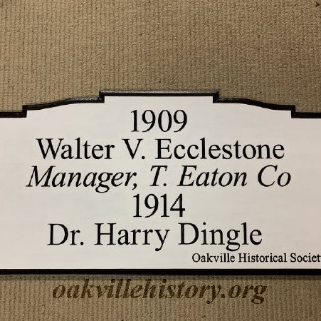 389 Lakeshore Road East plaque