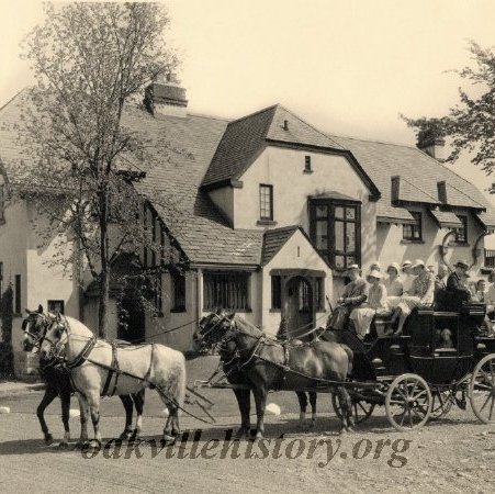Carriage with Cox family members and friends
