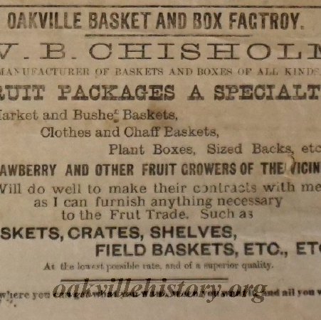 Ad from the Oakville Standard.  Note spelling errors.
