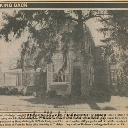 1992 newspaper article on the house
