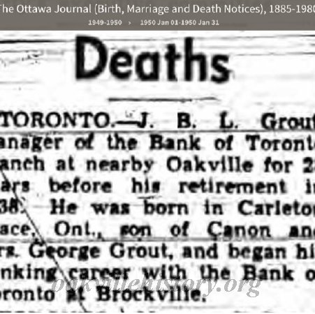Obituary, January, 1950