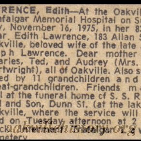 Edith Lawrence Obituary