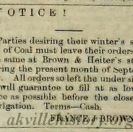 Advertiement in The Argus newspaper, Sept 20 1873